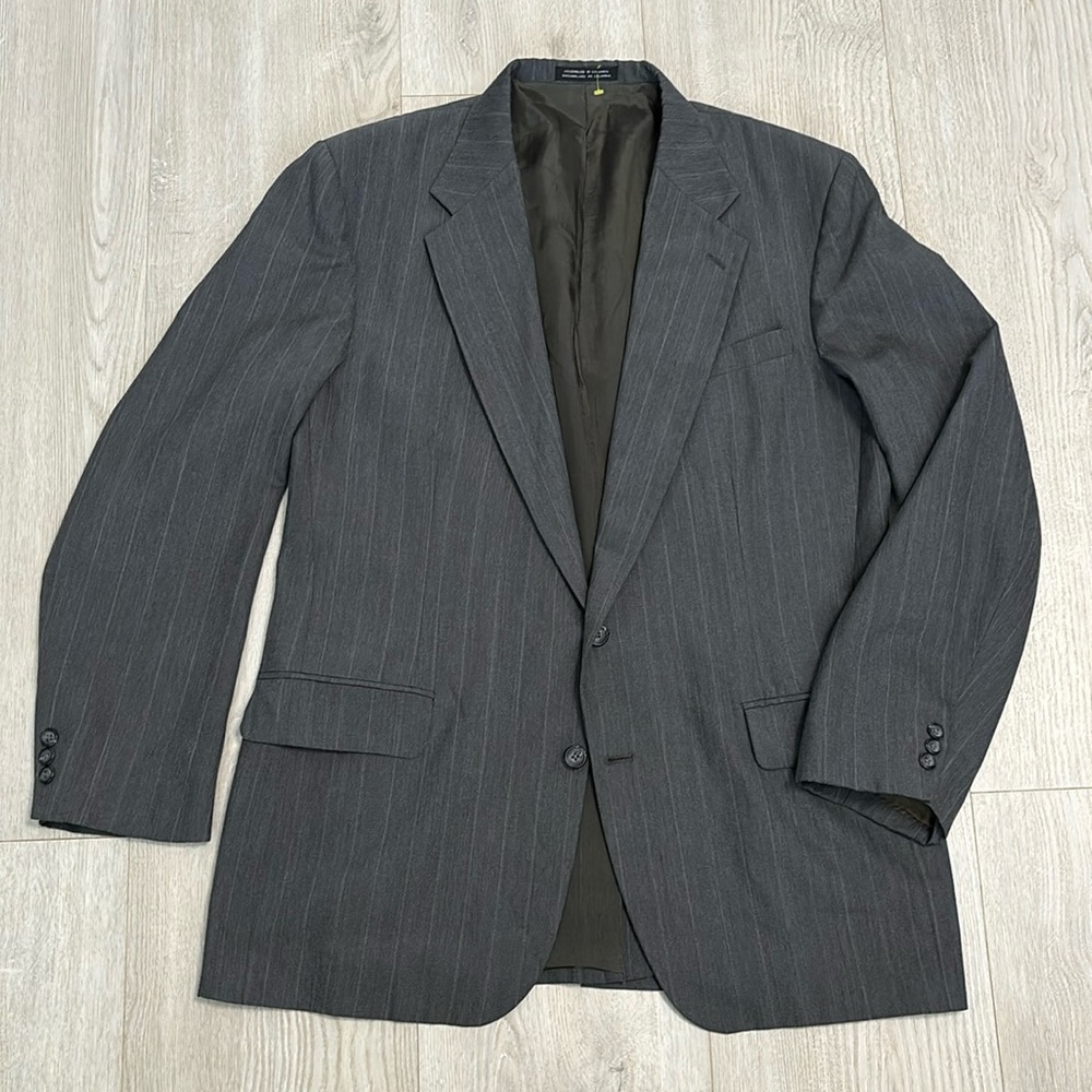 🔥BUNDLESALE Mens 44L Towncraft pinstriped sports coat suit jacket blazer